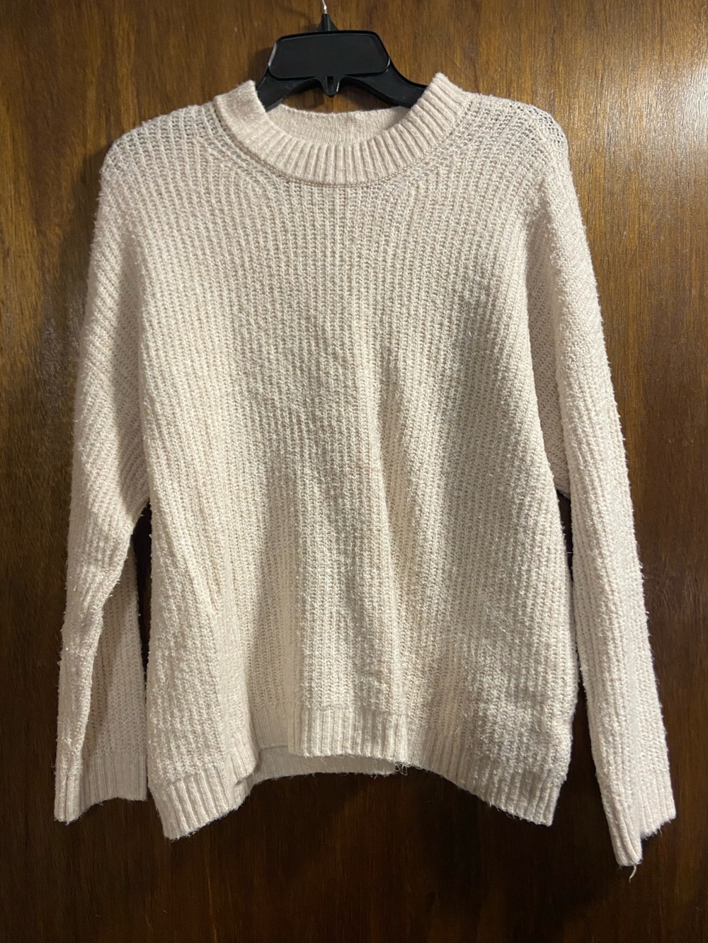 American Eagle Cream Oversized Mock Neck Sweater